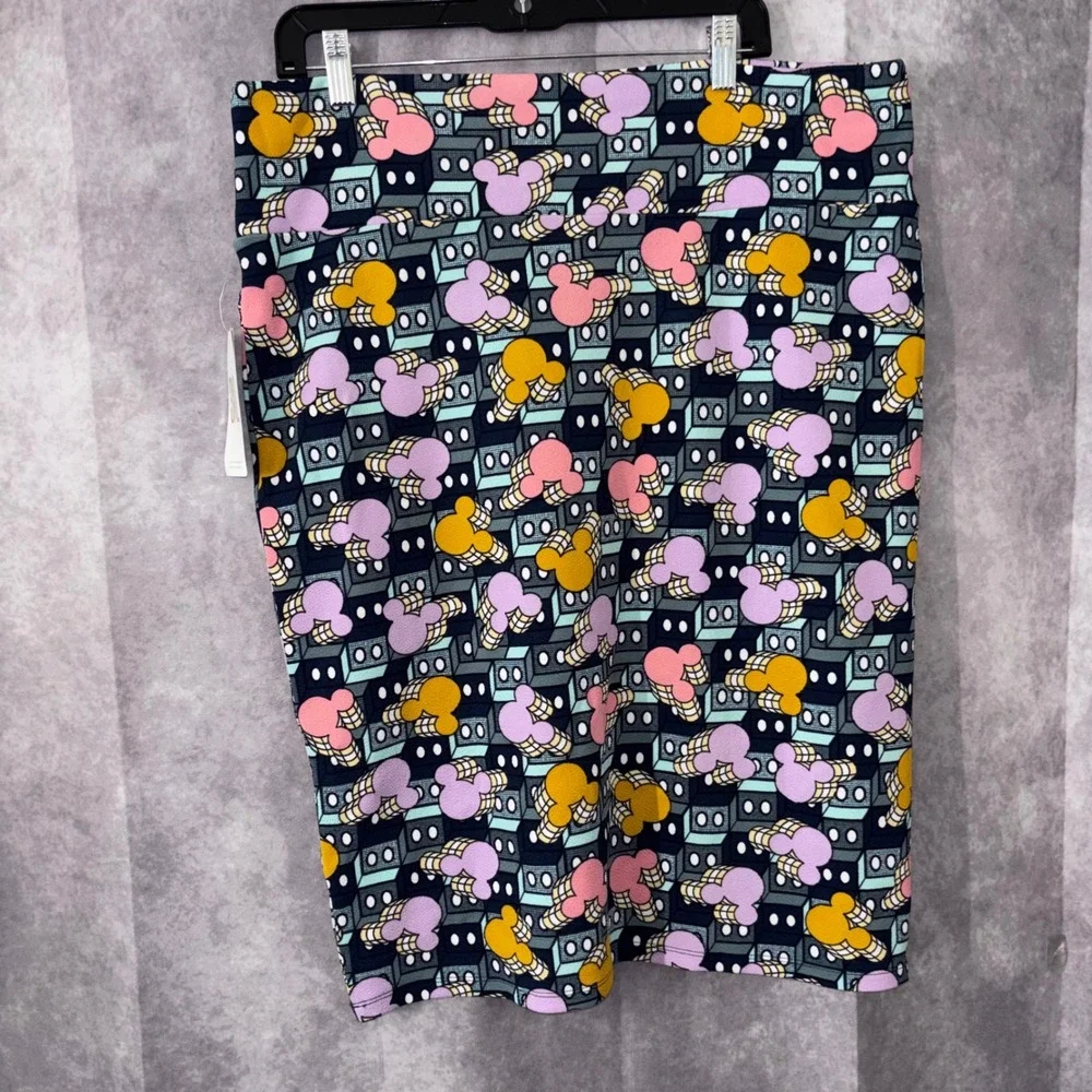NWT LuLaRoe Cassie Skirt Womens 3XL  Disney Mickey Mouse Pop Art Stretch